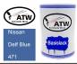 Preview: Nissan, Delf Blue, 471: 500ml Lackdose, von ATW Autoteile West.